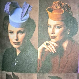 Vogue Accessories Pattern 7657 - Women&#39;s Vintage Hat in 6 Styles, 2002, 40s Fashion, Hat Sewing Pattern!, Custom