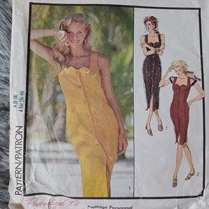 Style 1730 - Size A, All Sizes, Womens Dress Sewing Pattern, 1990, 90s Fashion, 2 Styles, Vintage Style Dress, Fitted or Tailored, Retro