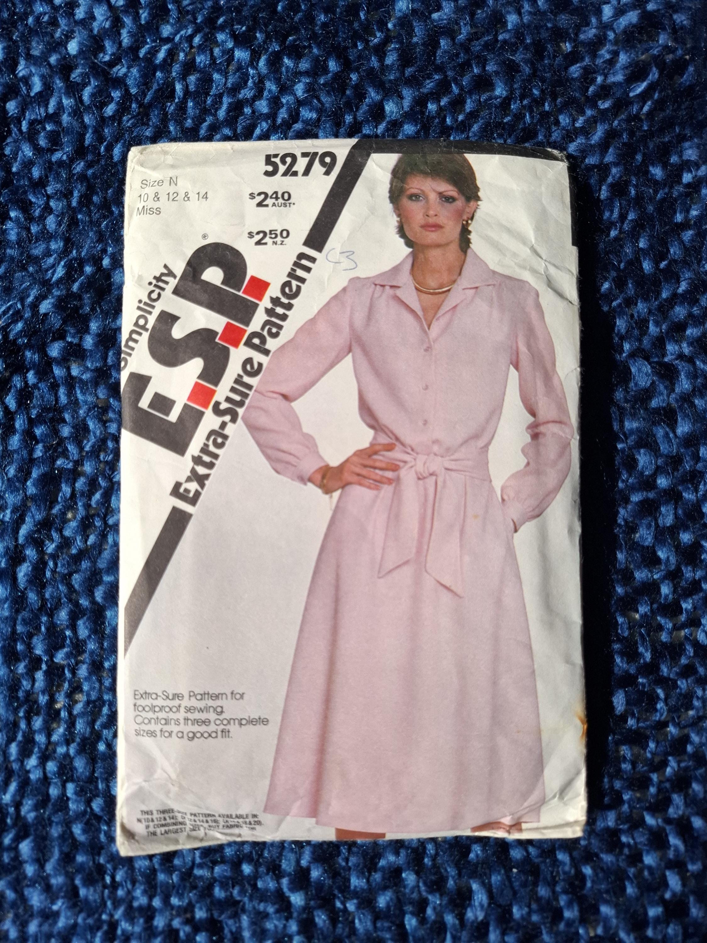 Vintage 80s A-line Shirtdress Vintage Sewing Pattern: Simplicity
