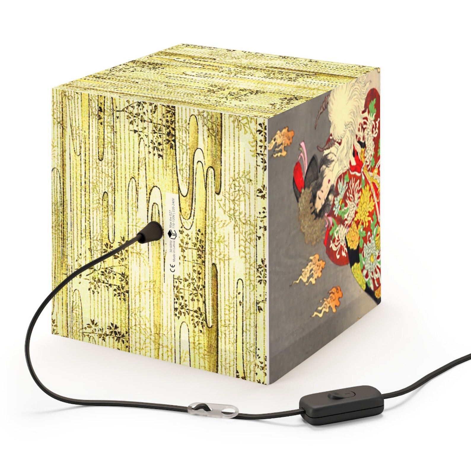 Fox Fire Maiden Yokai Lantern Vintage Japanese Style Lamp Etsy