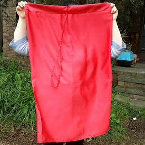裾除け Red Custom Washable Maxi Skirt, Custom Colour and Size, Kimono Underwear, Susoyoke Slip! Sarashi Skirt! Draw String, Full Length