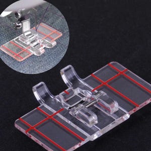 押さえ足 Transparent Sewing Machine Presser Foot with Alignment Guides for Precision Stitching