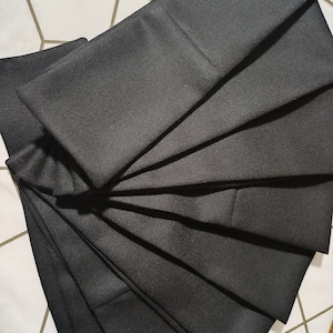 Kaku Obi in Black, 4m or 13&quot; Long, Japanese Style Firm Kimono Belt, 8cm or 3&#39; Wide, Ethical Materials, Custom