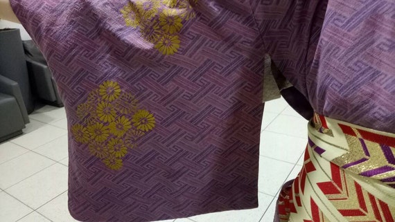 HAMAMONYO Tenugui /'Flower/'s Crest /& Hexagonal Pattern/' Japanese Hand Towel