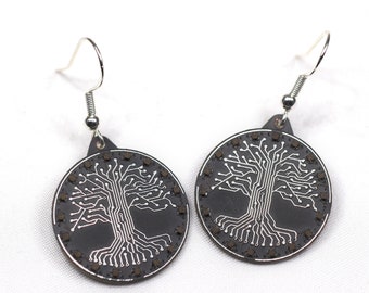 Circuit Board Tree of Life Earrings for Computer Science Geek