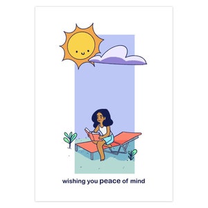 Thinking Of You Karte- Introvertiertes Geschenk, Liebeslesung, Illustrierte Karte
