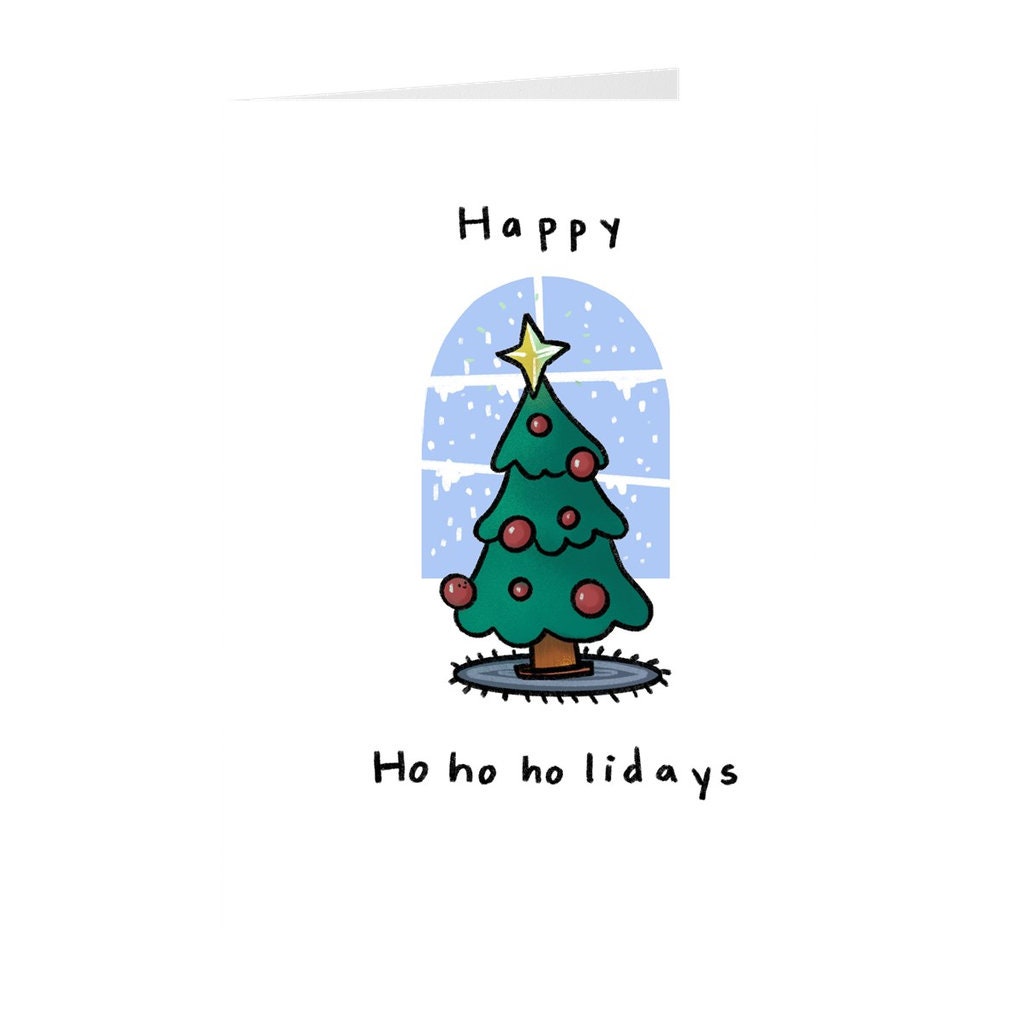 Ho Ho Ho Merry Christmas And Happy New Year Greeting Card