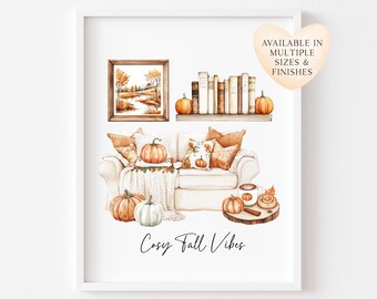 Cosy Autumn Vibes home lounge Unframed wall art poster print