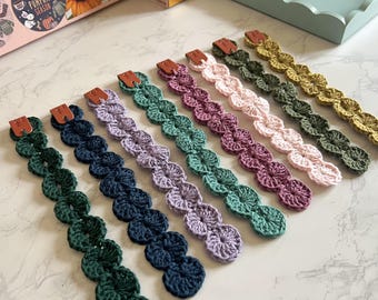 Handmade Cotton Crochet Bookmarks, gifts for book lovers