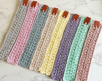 Handmade Cotton Crochet Bookmarks, gifts for book lovers, bookish decor