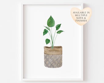 Watercolour Plant Print Home Decor Wall Art (unframed)