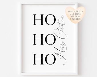 Merry Christmas Holiday Wall Art Decor Festive Home (unframed)