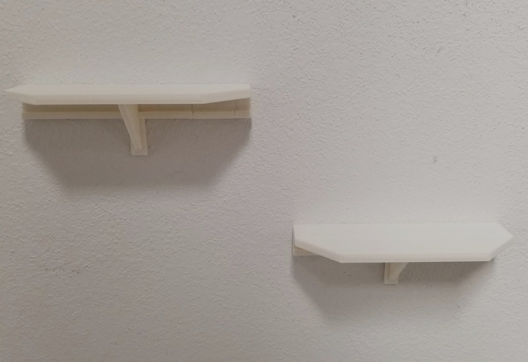 12 X 2 Inch White Wall Shelf Free Shipping Uses 3M Command Strips