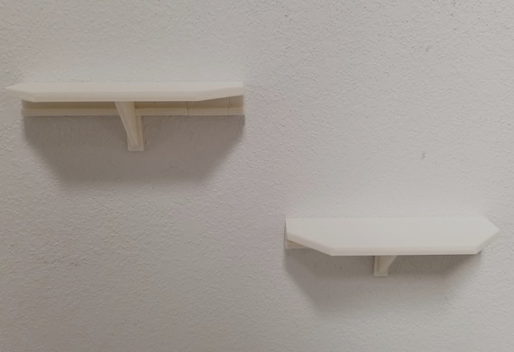 Two 6in X 2in White Wall Shelves Free Shipping These Small Wall Shelves Use  3M Command Strips for Easy Mounting and Damage Free Removal 