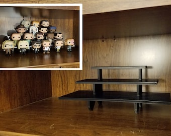 14-inch Black 3-Tier Riser Display Stand Shelf Figurine and Collectible Pops!