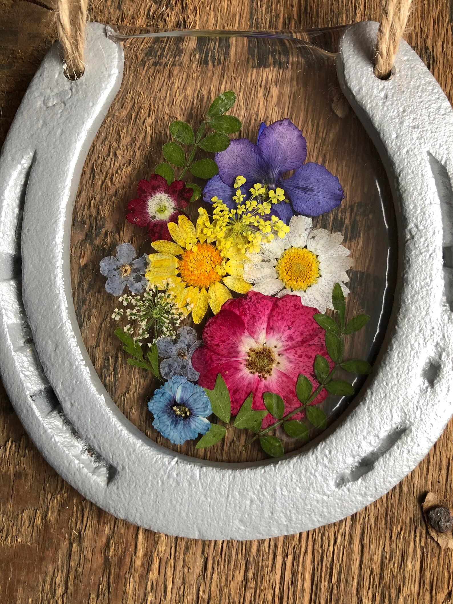 Dried flowers in resin pretty multi coloured flowers in resin Etsy