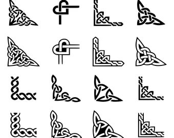 Celtic corners - 16 separated SVG designs