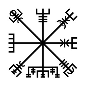 Vegvísir - Doga islandese - wayfinder / guida e protezione - Svg design