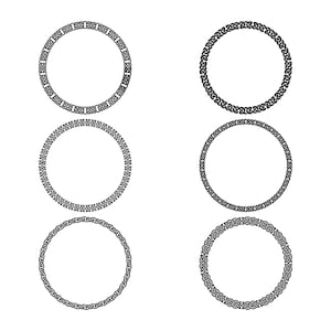 ケルトの円形バンド - 6 つの SVG デザイン