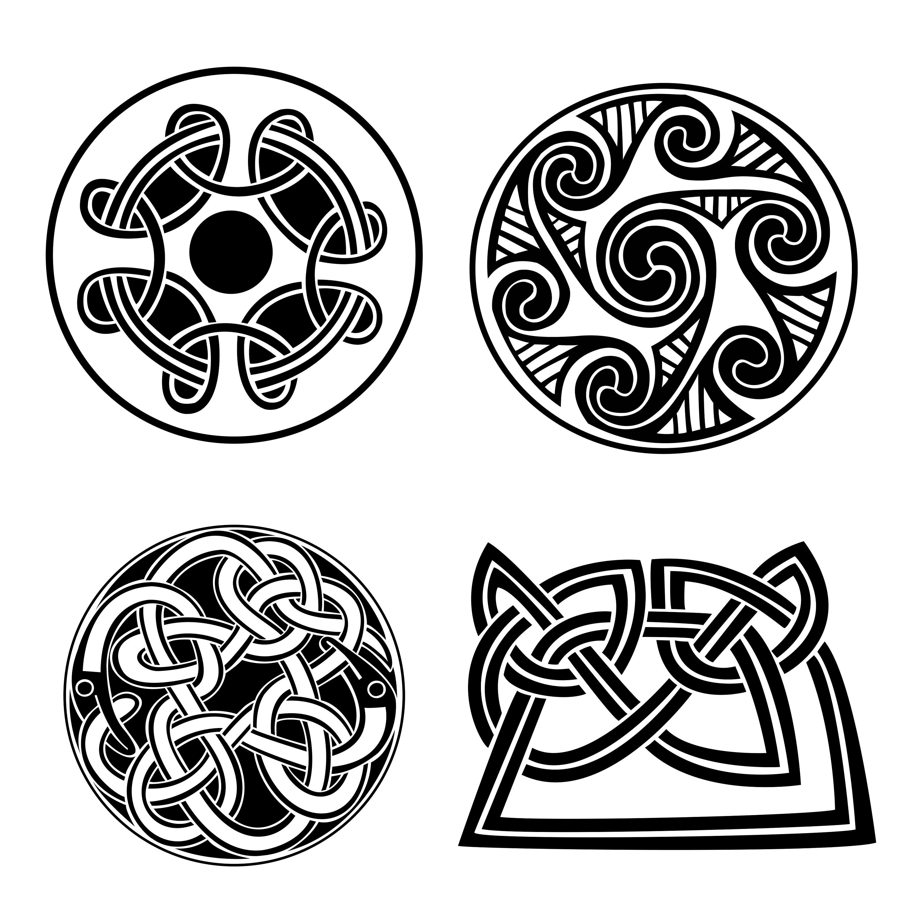 4 SVG Various Celtic Designs Tattoo / Laser Cutting / - Etsy Israel