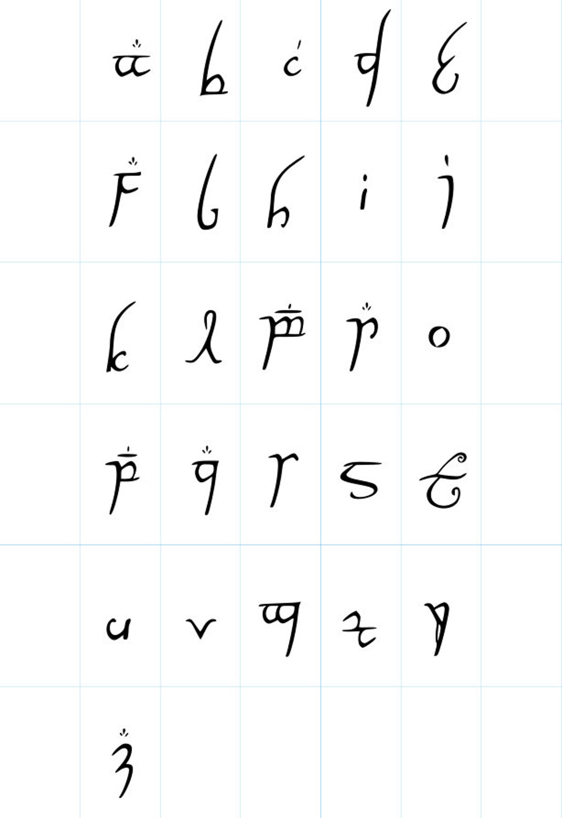 Elvish Script Alphabet Vector and Embroidery Files - 52 PES / SVG ...