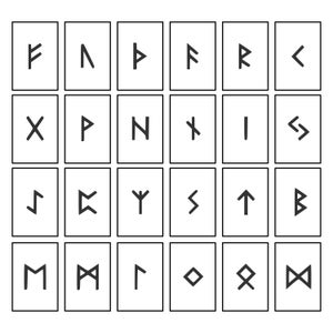 Elder Futhark Runes Rectangular Counters - Double Sided - 24 SVG symbols