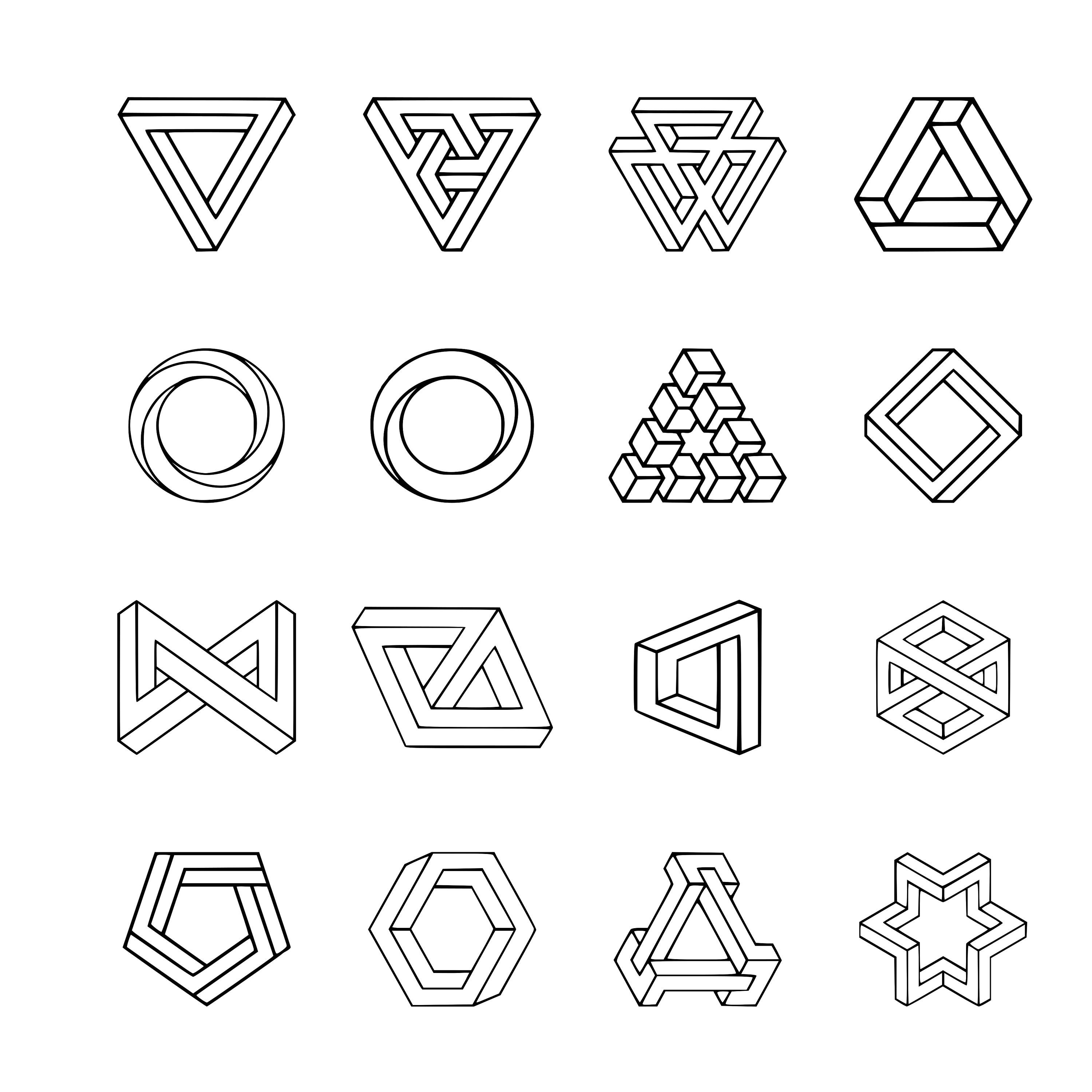 Optical Illusions - 16 SVG Designs - Etsy