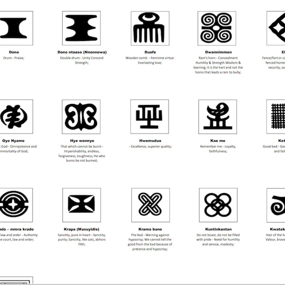 Adinkra Symbols Pack 2 22 SVG Designs - Etsy New Zealand