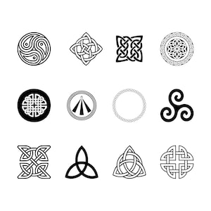 Celtic symbols pack - 12 symbols SVG file - 3 / 4 / 6 degrees of symmetry - ancient symbols