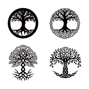 Yggdrasil - Tree of life / World Tree - 4 separated SVG designs