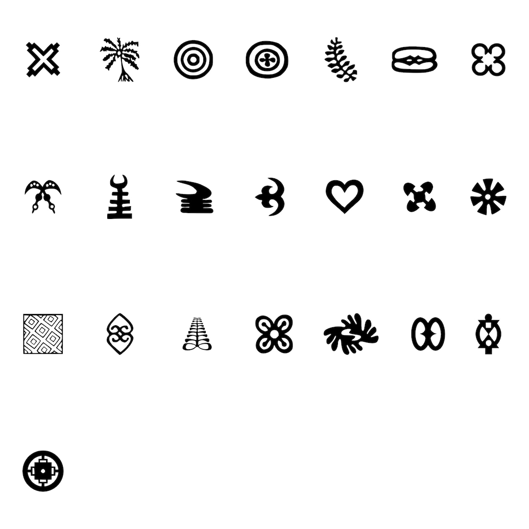 Adinkra Symbols Pack 1 22 SVG Designs Etsy