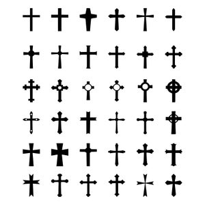 Varias cruces religiosas - 36 diseños SVG