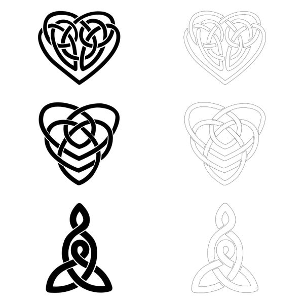Motherhood Knot - 3 SVG designs for laser cutting and any vector application & tattoos
