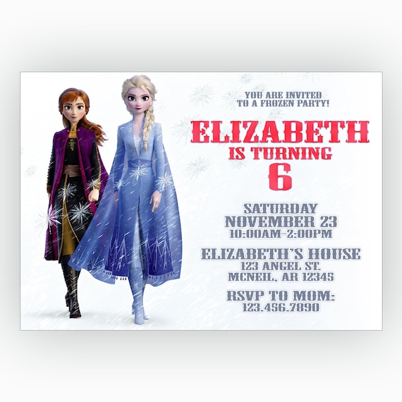 Frozen 2 Invitation, Frozen 2 Birthday Invitation, Frozen 2 Printable Invitation, Frozen 2 Digital Invitation Il_570xn
