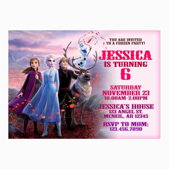 Frozen 2 Invitation, Frozen 2 Birthday Invitation, Frozen 2 Printable Invitation, Frozen 2 Digital Invitation Il_570xn