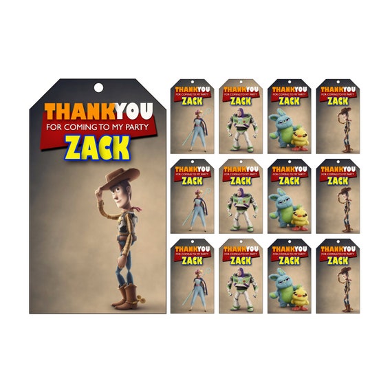 Toy Story 4 Thank You Tags, Toy Story 4 Favor Tags, Toy Story 4 Party Tags, Toy Story 4 Birthday Party Tags, Toy Story Il_570xn