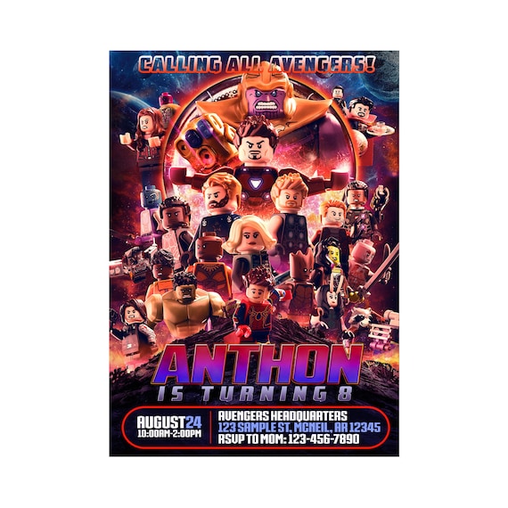 Avengers Infinity War Invitation, Avengers Infinity War Birthday Invitation, Avengers Infinity War Printable Invitation, Avengers Invitation Il_570xn