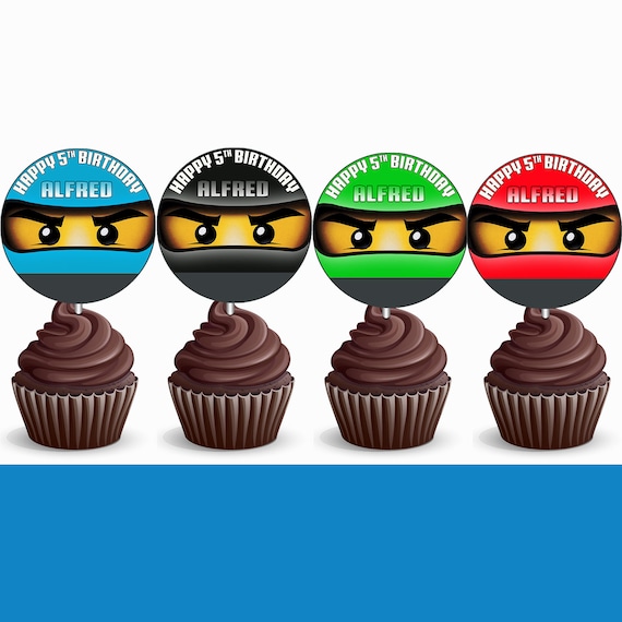 Ninjago Cupcake Toppers, Cupcake Toppers, Ninjago Birthday Cupcake Toppers, Ninjago Printable Cupcake Toppers, 12HRS Turnaround Time Il_570xn