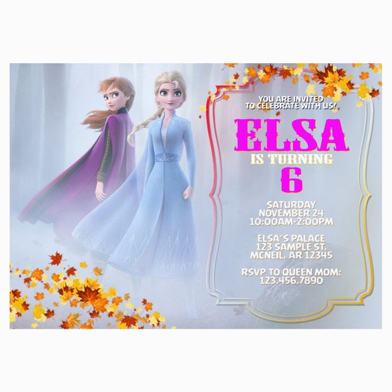 Frozen 2 Invitation, Frozen 2 Birthday Invitation, Frozen 2 Printable Invitation, Frozen 2 Digital Invitation Il_570xn