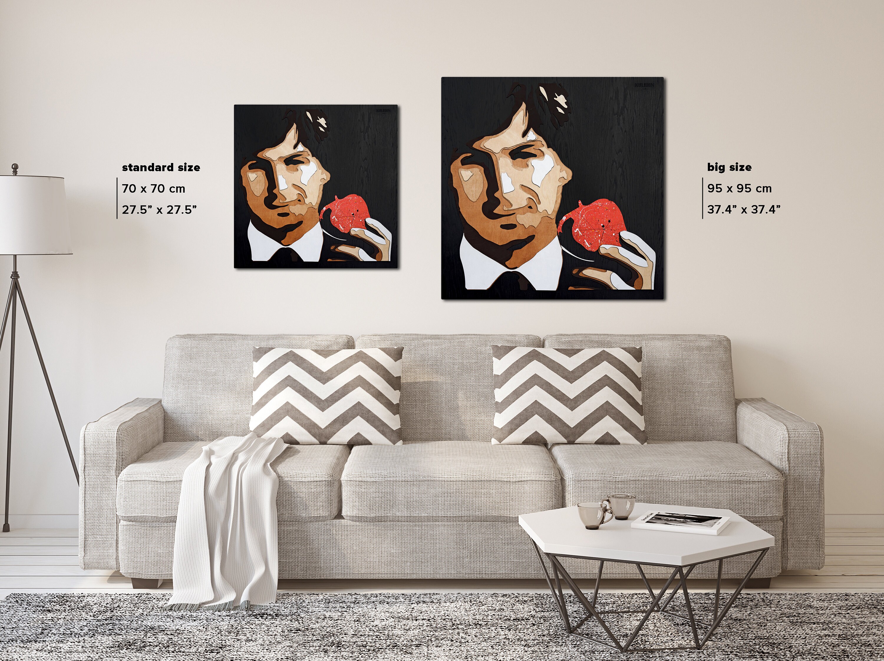 3D WOOD painting of Steve Jobs. Wall art decor Large wall Etsy