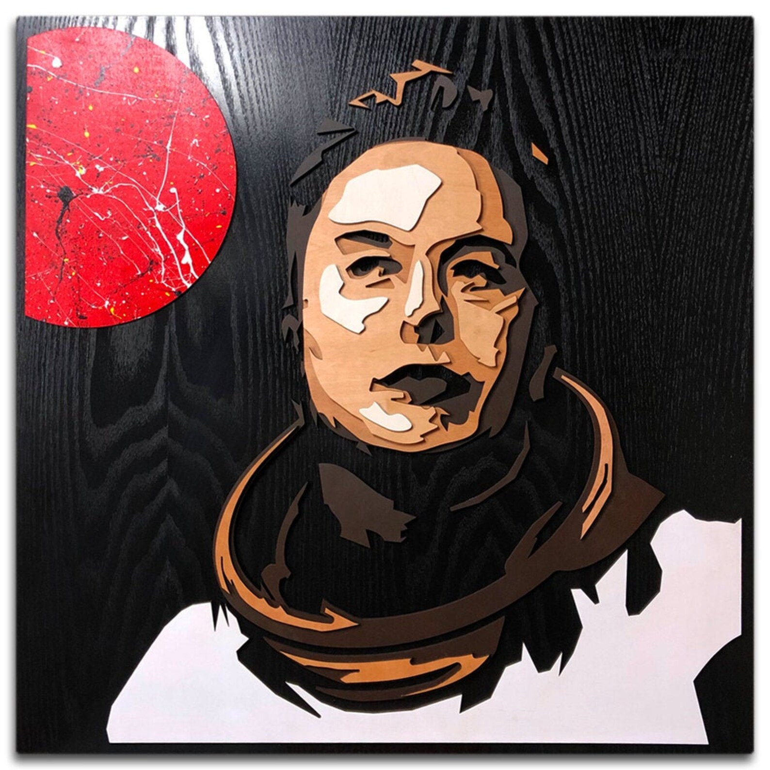 3D Wood Picture of Elon Musk Art Exclusive Wall Painting | Etsy