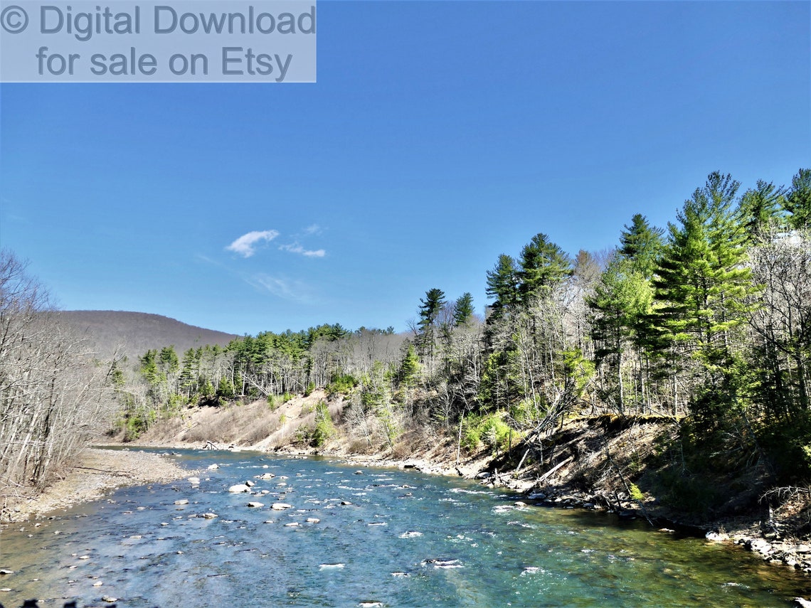 Esopus Creek Olive Bridge NY. Unique Photograph For Digital Etsy