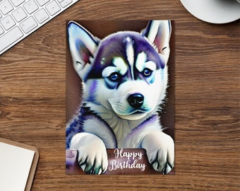 Husky Birthday Greeting card