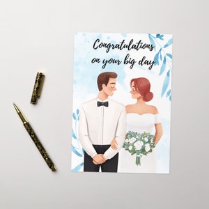 Biglietto di auguri per il matrimonio degli sposi