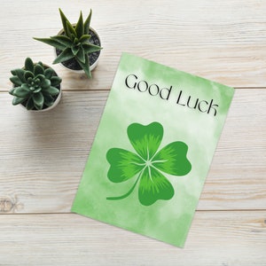 Good luck four leaf clover Greeting card