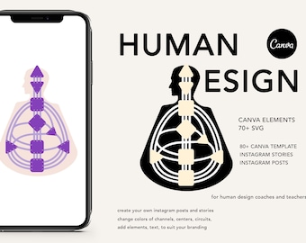 Diseño humano, gráfico corporal, plantilla de redes sociales, plantilla Canva HD, diseño humano, entrenador de diseño humano, plantilla Canva de Instagram