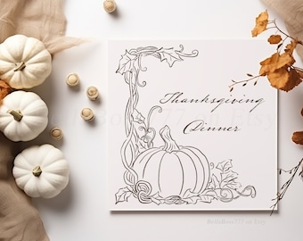 Pumpkin Clipart, Pumpkin Frames, Autumn Wedding Clipart, Autumn Clipart, Pumpkin Drawing, Fall Clipart, Pumpkin Line Art, Thanksgiving PNG