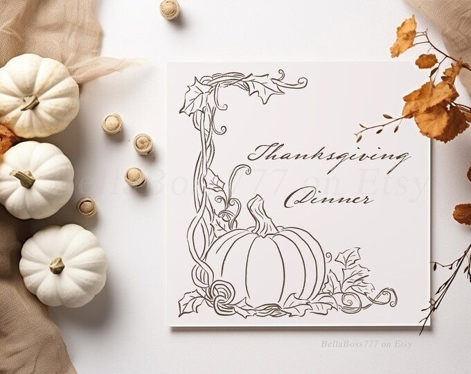Fall Clipart, Pumpkin Line Art, Autumn Clipart, Hand Drawn Pumpkins and ...