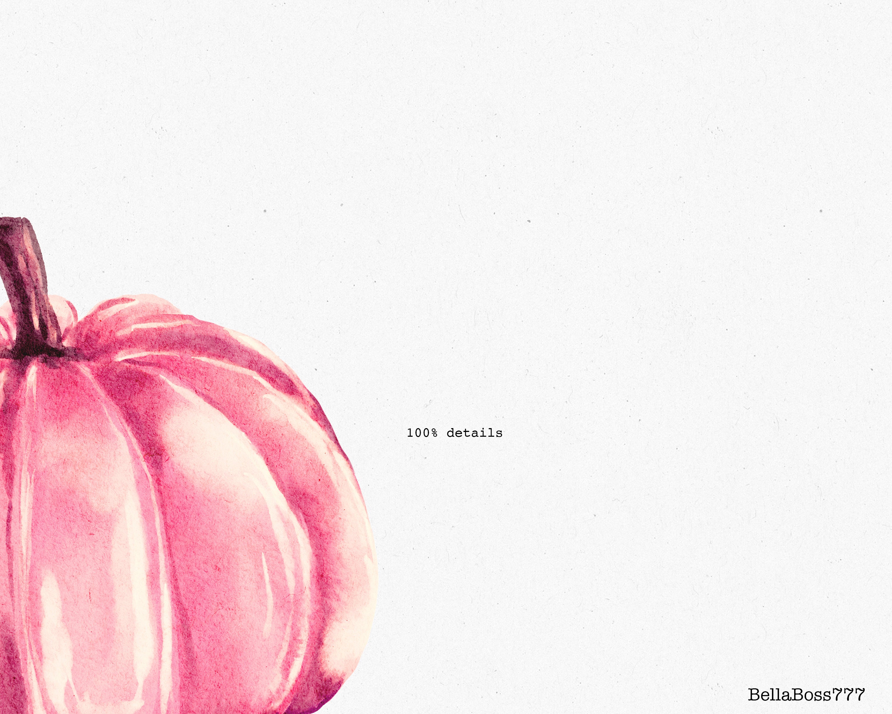 Pink Pumpkin Clipart Fall Clipart Autumn Clipart Watercolor - Etsy