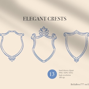 Clipart di stemmi nuziali, pacchetto di stemmi con disegno lineare, clipart ornamentali, stemmi vintage minimalisti, belle arti, stemmi con monogramma, stemmi con logo nuziale